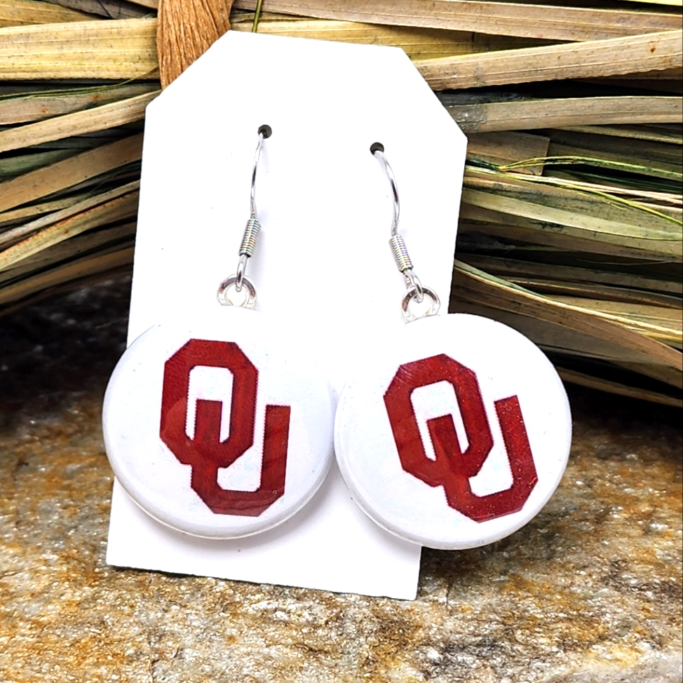 Oklahoma University Earrings Sooners Ou Graduation Souvenir Ncaa Alumni 15$